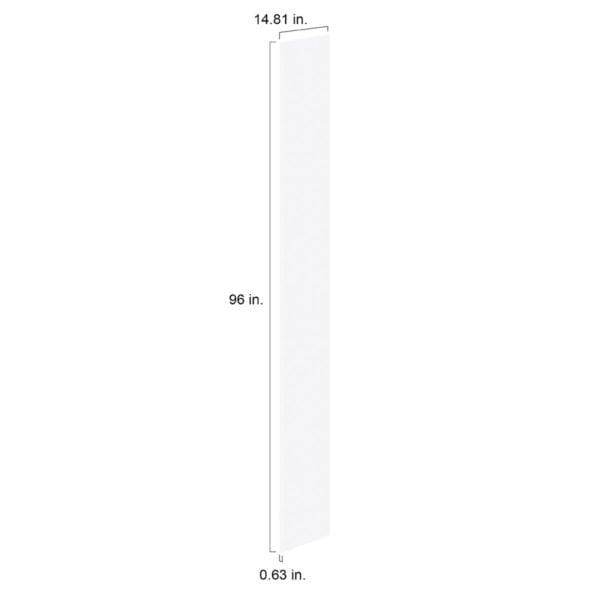 Jasmine Painted White 14 in. W x 96 in. H x 0.63 in. D Tall End Panel