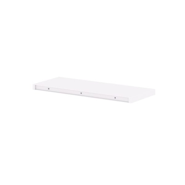 30 in. W X 1.5 in. H X 12 in. D Jasmine Painted White Floating Shelf with Mounting Bracket