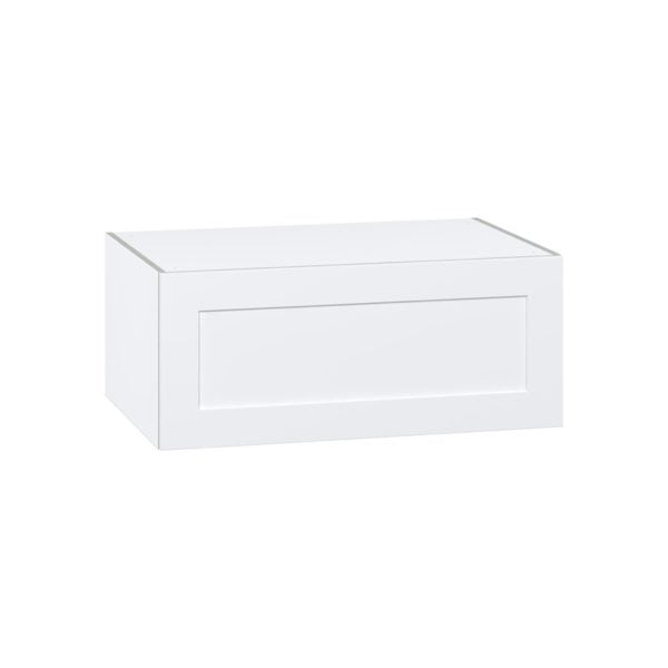 Jasmine Painted Warm White  Shaker Assembled Deep Wall Bridge  Cabinet with Lift Up Door (36 in. W x 15 in. H x 24 in. D)