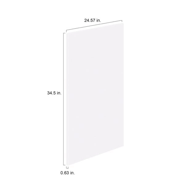 34.5 in. W x 24 in. H x 0.75 in.D Jasmine Painted White Base End Panel