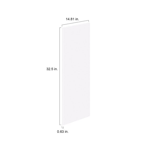 0.75 in. W x 32 .5 in. H x 14 in. D Jasmine Painted White Wall End Panel