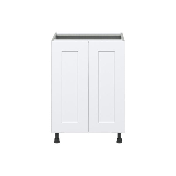 Jasmine Painted Warm White  Shaker Assembled Sink Base Cabinet with 2 Full High Doors (24 in. W X 34.5 in. H X 24 in. D)