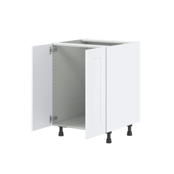 Jasmine Painted Warm White  Shaker Assembled Sink Base Cabinet with 2 Full High Doors (24 in. W X 34.5 in. H X 24 in. D)