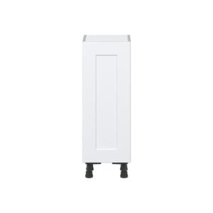 Jasmine Painted Warm White  Shaker Assembled Shallow Base Cabinet with a Full High Door (12 in. W x 34.5 in. H x 14 in. D)