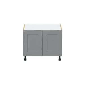 Willow Painted Slate Gray  Shaker Assembled Apron Front Sink Base Cabinet (30 in. W x 24.5 in. H x 24 in. D)