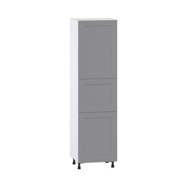 Willow Painted Slate Gray  Shaker Assembled Pantry  Cabinet with 5 Shelves (24 in. W x 89.5 in. H x 24 in. D)