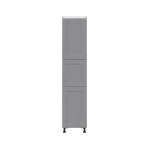 Willow Painted Slate Gray  Shaker Assembled Pantry  Cabinet with 4 Shelves (18 in. W x 84.5 in. H x 24 in. D)