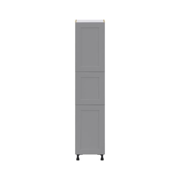 Willow Painted Slate Gray  Shaker Assembled Pantry  Cabinet with 4 Shelves (18 in. W x 84.5 in. H x 24 in. D)