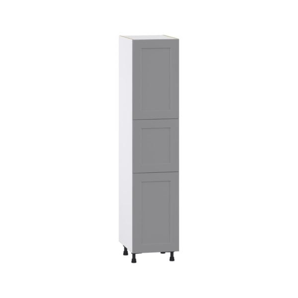 Willow Painted Slate Gray  Shaker Assembled Pantry  Cabinet with 4 Shelves (18 in. W x 84.5 in. H x 24 in. D)