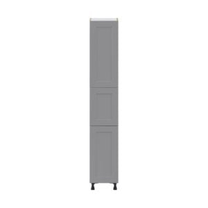 Willow Painted Slate Gray  Shaker Assembled Pantry  Cabinet with 5 Shelves (15 in. W x 89.5 in. H x 24 in. D)