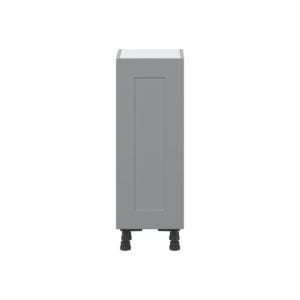 Willow Painted Slate Gray  Shaker Assembled Shallow Base Cabinet with a Full High Door (12 in. W x 34.5 in. H x 14 in. D)