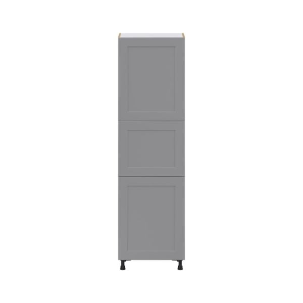 Willow Painted Slate Gray  Shaker Assembled Pantry  Cabinet with 4 Shelves (24 in. W x 84.5 in. H x 24 in. D)