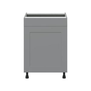 Willow Painted Slate Gray   Shaker Assembled Sink Base Cabinet with 1 Door and 1 False Front (24 in. W x 34.5 in. H x 24 in. D)