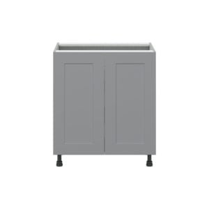 Willow Painted Slate Gray  Shaker Assembled Base Cabinet with 2 Full High Doors and 3 Inner Drawers (30 in. W x 34.5 in. H x 24 in. D)