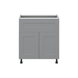 Willow Painted Slate Gray  Shaker Assembled Base Cabinet with 1 Door and 10 in. Drawer (30 in. W x 34.5 in. H x 24 in. D)