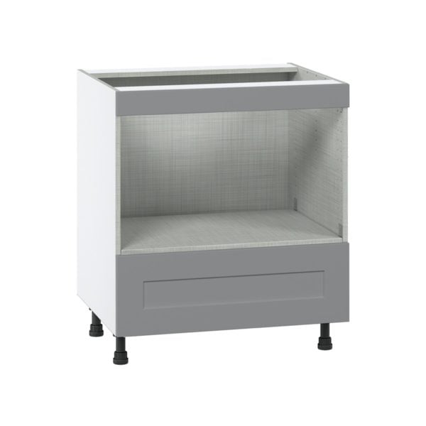 Willow Painted Slate Gray  Shaker Assembled BuiltIn Microwave Base Cabinet (30 in. W x 34.5 in. H x 24 in. D)