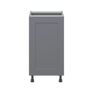 Willow Painted Slate Gray  Shaker Assembled Base Cabinet with a Full High Door (18 in. W x 34.5 in. H x 24 in. D)