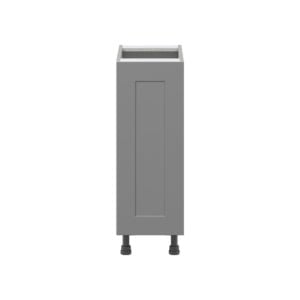 Willow Painted Slate Gray  Shaker Assembled Base Cabinet with a Full High Door (12 in. W x 34.5 in. H x 24 in. D)