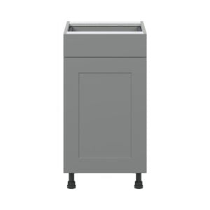 Willow Painted Slate Gray  Shaker Assembled Base Cabinet with 1 Door and 1 Drawer (18 in. W x 34.5 in. H x 24 in. D)