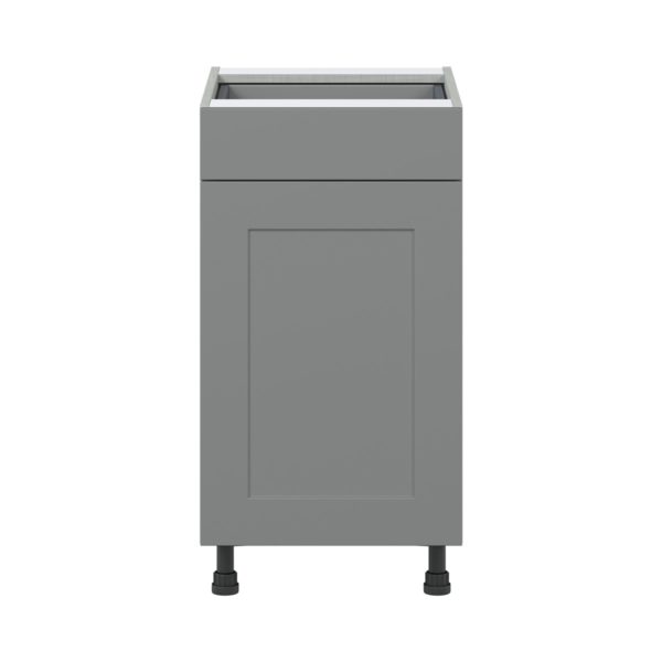 Willow Painted Slate Gray  Shaker Assembled Base Cabinet with 1 Door and 1 Drawer (18 in. W x 34.5 in. H x 24 in. D)