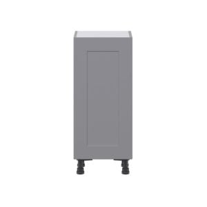 Willow Painted Slate Gray  Shaker Assembled Shallow Base Cabinet with a Full High Door and 3 Inner Drawers (15 in. W x 34.5 in. H x 14 in. D)