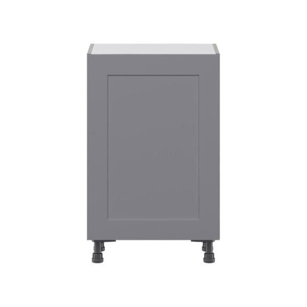 Willow Painted Slate Gray  Shaker Assembled Shallow Base Cabinet with a Full High Door and 3 Inner Drawers (18 in. W x 34.5 in. H x 14 in. D)