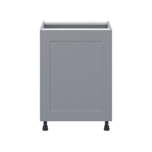 Willow Painted Slate Gray  Shaker Assembled Base Cabinet with a Full High Door (24 in. W x 34.5 in. H x 24 in. D)