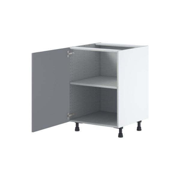 Willow Painted Slate Gray  Shaker Assembled Base Cabinet with a Full High Door (24 in. W x 34.5 in. H x 24 in. D)