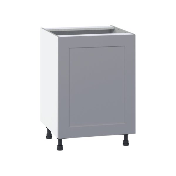 Willow Painted Slate Gray  Shaker Assembled Base Cabinet with a Full High Door (24 in. W x 34.5 in. H x 24 in. D)