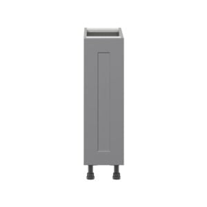 Willow Painted Slate Gray  Shaker Assembled Base Cabinet with a Full High Door (9 in. W x 34.5 in. H x 24 in. D)