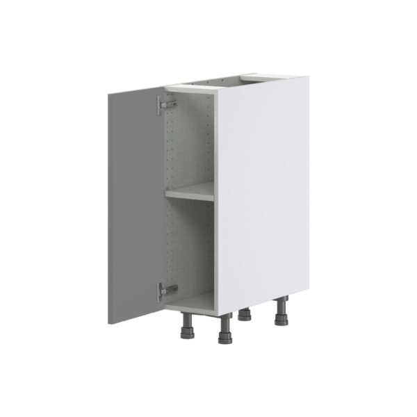 Willow Painted Slate Gray  Shaker Assembled Base Cabinet with a Full High Door (9 in. W x 34.5 in. H x 24 in. D)