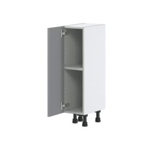 Willow Painted Slate Gray  Shaker Assembled Shallow Base Cabinet with a Full High Door (9 in. W x 34.5 in. H x 14 in. D)