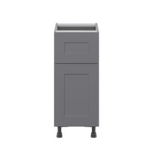 Willow Painted Slate Gray  Shaker Assembled Base Cabinet with 1 Door and 10 in. Drawer (15 in. W x 34.5 in. H x 24 in. D)