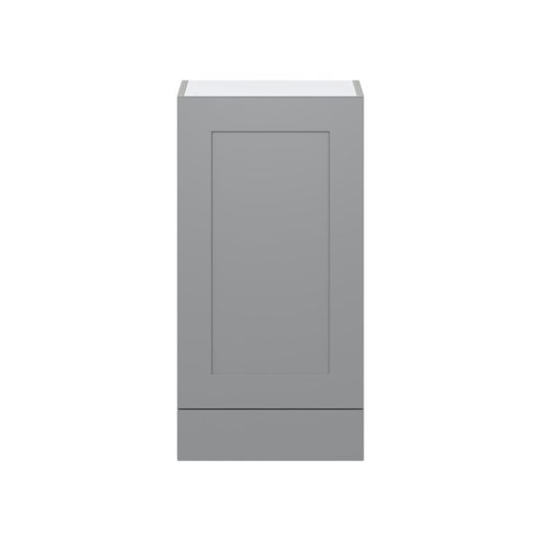 Willow Painted Slate Gray  Shaker Assembled Wall  Cabinet with a Door and a 5 in. Drawer (18 in. W x 35 in. H x 14 in. D)