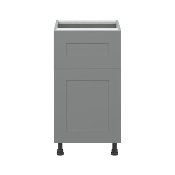 Willow Painted Slate Gray  Shaker Assembled Base Cabinet with 1 Door and 10 in. Drawer (18 in. W x 34.5 in. H x 24 in. D)