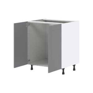 Willow Painted Slate Gray  Shaker Assembled Sink Base Cabinet with 2 Full High Doors (30 in. W x 34.5 in. H x 24 in.D)