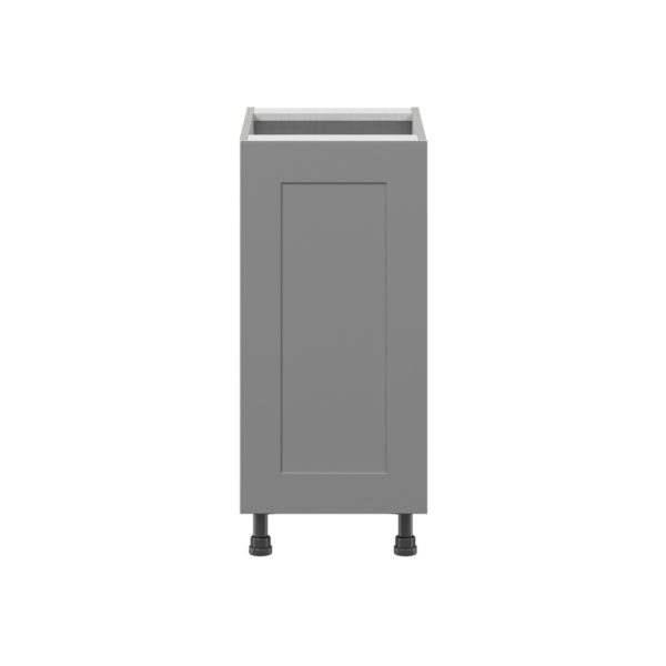 Willow Painted Slate Gray  Shaker Assembled Base Cabinet with a Full High Door (15 in. W x 34.5 in. H x 24 in. D)