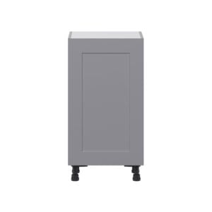 Willow Painted Slate Gray  Shaker Assembled Shallow Base Cabinet with a Full High Door(18 in. W x 34.5 in. H x 14 in. D)