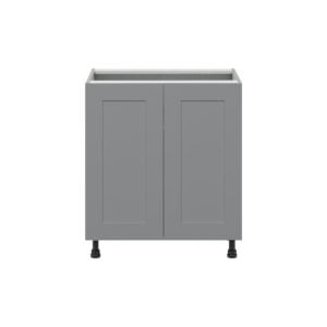 Willow Painted Slate Gray  Shaker Assembled Base Cabinet with 2 Full High Doors (30 in. W x 34.5 in. H x 24 in. D)