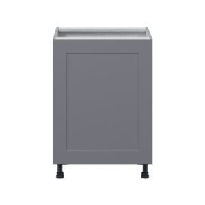 Willow Painted Slate Gray  Shaker Assembled Base Cabinet with a Full High Door and 3 Inner Drawers (24 in. W x 34.5 in. H x 24 in. D)