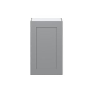 Willow Painted Slate Gray  Shaker Assembled Wall  Cabinet with Full high Door (18 in. W x 30 in. H x 14 in. D)