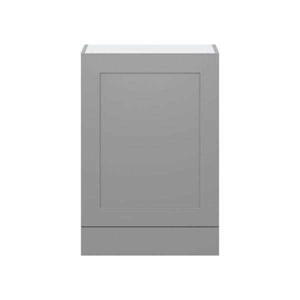 Willow Painted Slate Gray  Shaker Assembled Wall  Cabinet with a Door and a 5 in. Drawer (24 in. W x 35 in. H x 14 in. D)