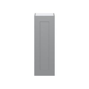 Willow Painted Slate Gray  Shaker Assembled Wall  Cabinet with Full High Door (12 in. W x 35 in. H x 14 in. D)