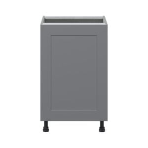 Willow Painted Slate Gray  Shaker Assembled Base Cabinet with a Full High Door (21 in. W x 34.5 in. H x 24 in. D)