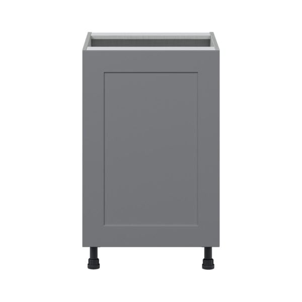 Willow Painted Slate Gray  Shaker Assembled Base Cabinet with a Full High Door (21 in. W x 34.5 in. H x 24 in. D)