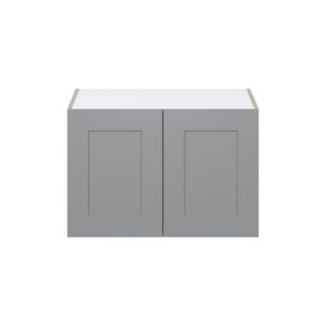 Willow Painted Slate Gray  Shaker Assembled Deep Wall Bridge Cabinet (30 in. W x 20 in. H x 24 in. D)