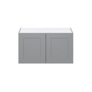 Willow Painted Slate Gray  Shaker Assembled Deep Wall Bridge  Cabinet (36 in. W X 20 in. H X 24 in. D)