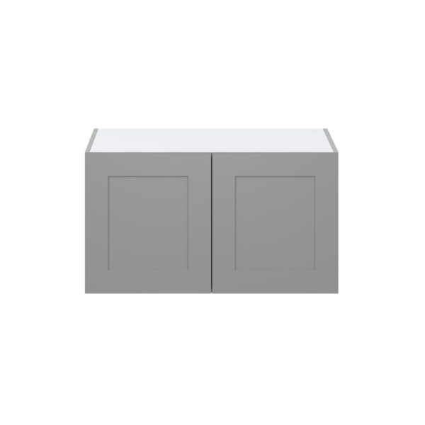 Willow Painted Slate Gray  Shaker Assembled Deep Wall Bridge  Cabinet (36 in. W X 20 in. H X 24 in. D)