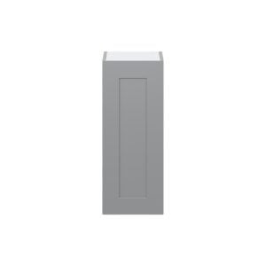 Willow Painted Slate Gray  Shaker Assembled Wall  Cabinet With Full High Door (12 in. W x 30 in. H x 14 in. D)