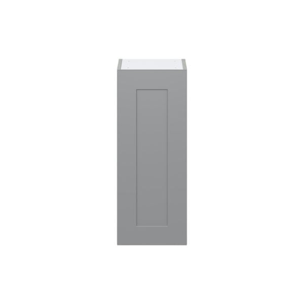 Willow Painted Slate Gray  Shaker Assembled Wall  Cabinet With Full High Door (12 in. W x 30 in. H x 14 in. D)